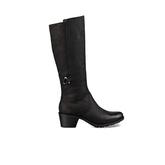Teva - Foxy Tall Waterproof Boots Leather Equestrian 1019224 | Size 8.5 | Black - Picture 5 of 12